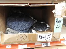 *8 Major Blue Tweed Flat Caps
