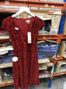 *7 Lindy Bop Dawn Vintage Style Dresses (Burgundy