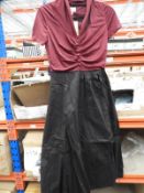 *3 Size: 10 Elsa Burgundy & Black Blouses