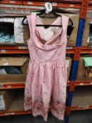 *14 Size: 10 Ophelia Pink Floral Vintage Style Dre