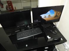 *Dell Desktop PC with Two Flatscreen Monitors, Keyboard and Mouse