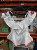 *12 Size: 14 Luciana Quaint Floral Embroidered Dre