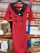 *13 Size: 14 Deanna Crimson Red, Black & White Vin