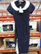 *3 Size: 14 Lindy Bop Emmaline Blue & White Tops