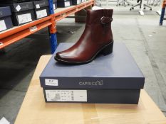*Caprice Ladies Ankle Boots (Bordeaux) Size: 3.5
