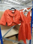 *11 Size: 12 Marcella Burnt Orange Vintage Style D