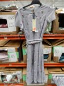 *26 Size: 8 Baretta Lilac Pressed Floral Dresses