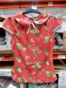 *12 Size: 8 Tracey Mae Red Fruit Cocktail Blouses