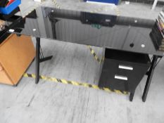 *Black Glass Contemporary Style Dress with Drawer