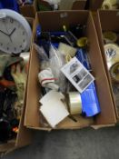 *Box Containing Staplers, Pens, Office Sundries etc