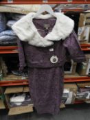 *10 Beverley Two Piece Vintage Style Dress (Mauve)