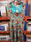 *22 Size: 10 Ophelia Floral Turquoise Print Dresse