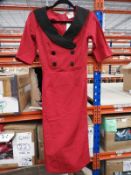 *15 Size: 12 Deanna Crimson Red, Black & White Vin