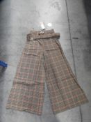 *20 Size: 12 Lindy Bop Derby Pink Check Trousers