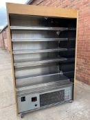 *Criocabin open front grab n go multideck, gloss black/stainless steel 1300x850 x 2050 on castors