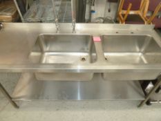 * SS double wash basin,