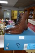 Oswin Hyde Cognac Derby Bubble Print Boots Size: 7