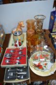 Decorative Glassware, Cutlery, etc.