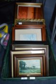Crate of Framed Prints etc.