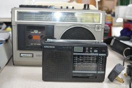 Two Vintage Radios; Superscope Radio Cassette and a Grundig Yacht Boy