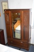 Edwardian Mahogany Wardrobe
