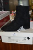 Emma Black Suede Ankle Boots Size: 4