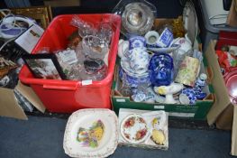 Two Boxes of Pottery & Glassware