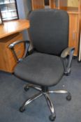 Black & Chrome Office Swivel Chair