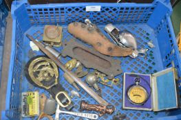 Tray Lot of Collectibles Including Letterbox, Camp