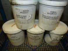 *Five 1L Tubs of Redwood Bonda Wood & Grain Filler