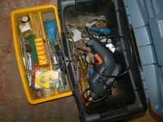 Toolbox with Black & Decker Drill and Assorted Too