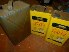 Small Jerry Can and 2x 5L Tins of Path & Drive Sea