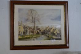 Framed Print by Alan Ingham of a Dales Village - Village Stream