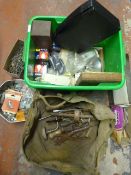 Box of Tools, Nails, Electrical Items and Fittings