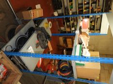 *Section of Blue & Grey Adjustable Workshop Racking and Assorted Cabling Including Looms, etc.
