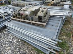 *Ten Sheets of Galvanised Site Fencing Complete with Supports and Blocks