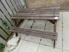 *Wooden Picnic Style Table