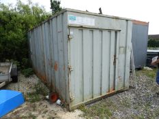 *20x8ft Steel Site Security/Storage Cabin with End Door