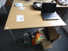 *Light Wood Office Table on Silver Legs 120x80cm