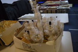 Brass Chandelier with Imitation Candles