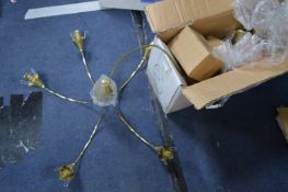 Brass Effect Ceiling Light Fitting