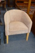 Velvet Upholstered Armchair