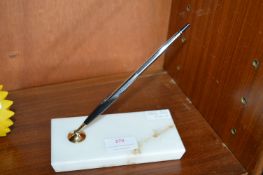 Cross Pen on Marble Stand