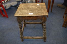 Oak Barley Twist Stool