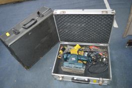 Two Aluminium Flight Cases Containing Black & Deck