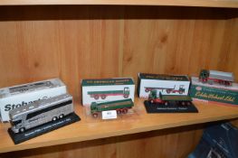 Four Eddie Stobart Diecast Lorries and a Scania Ho