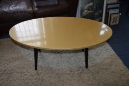 *Gold Painted Oval Coffee Table