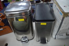 Pair of Stainless Steel Pedal Bins