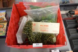 Basket of Model Scenic Materials, Tress, etc.