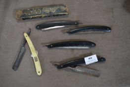 Five Vintage Cutthroat Razors
